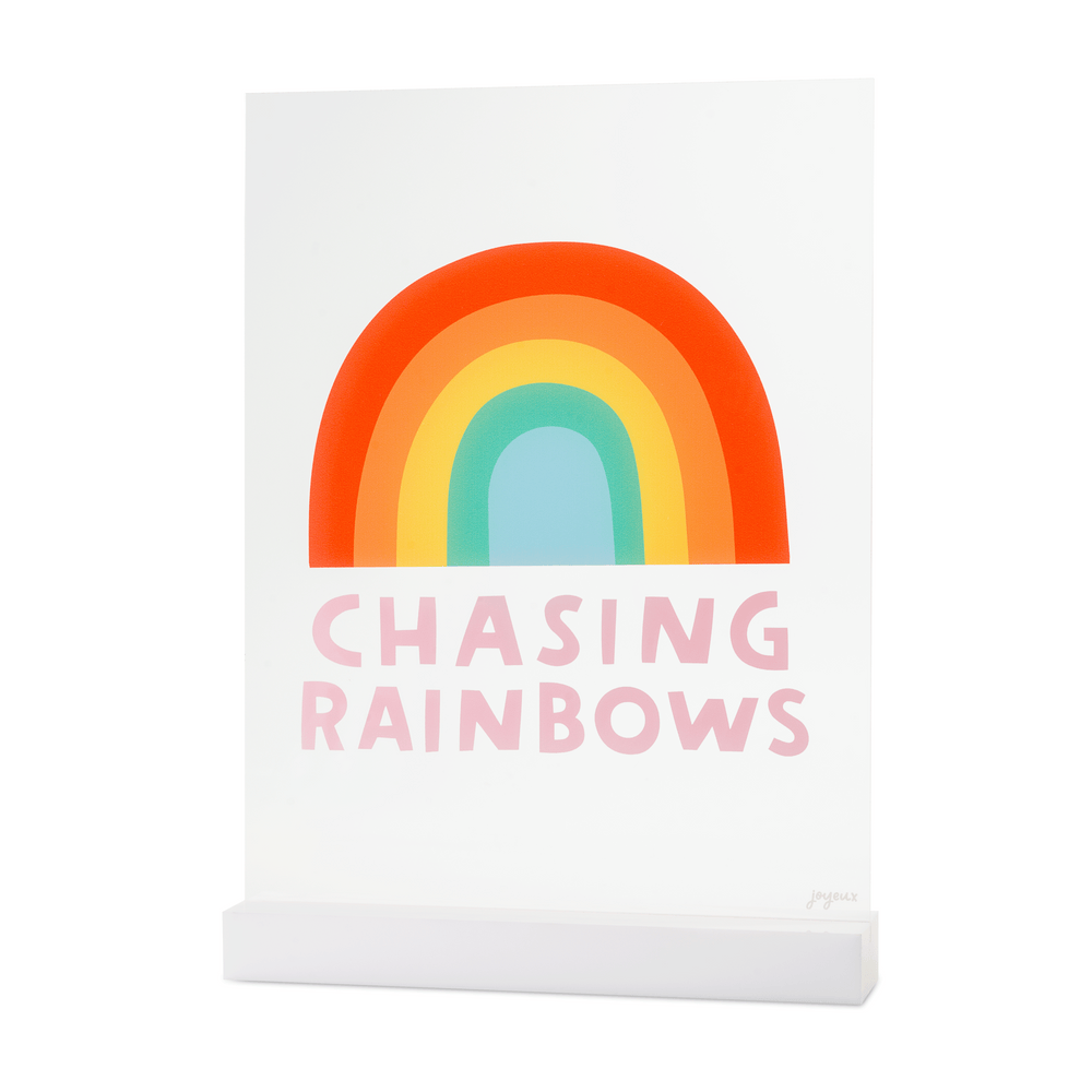 
            
                Load image into Gallery viewer, Chasing Rainbows Acrylic Table Top Sign
            
        