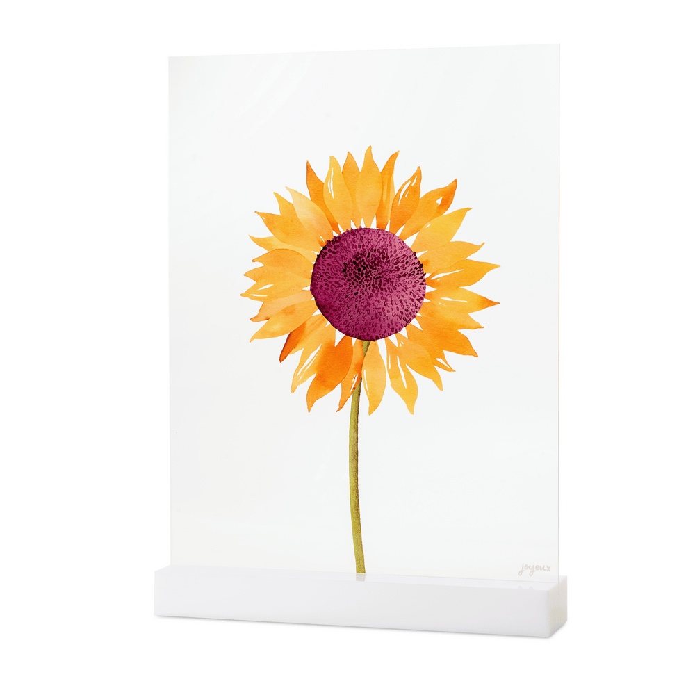 Golden Moments Standing Sunflower Acrylic Table Top Sign