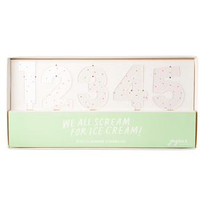 We All Scream For Ice Cream Acrylic Number Set 0-9