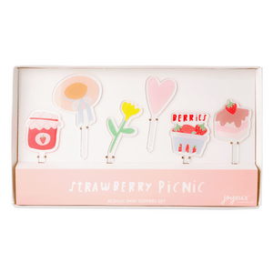 Strawberry Picnic Acrylic Mini Topper Set