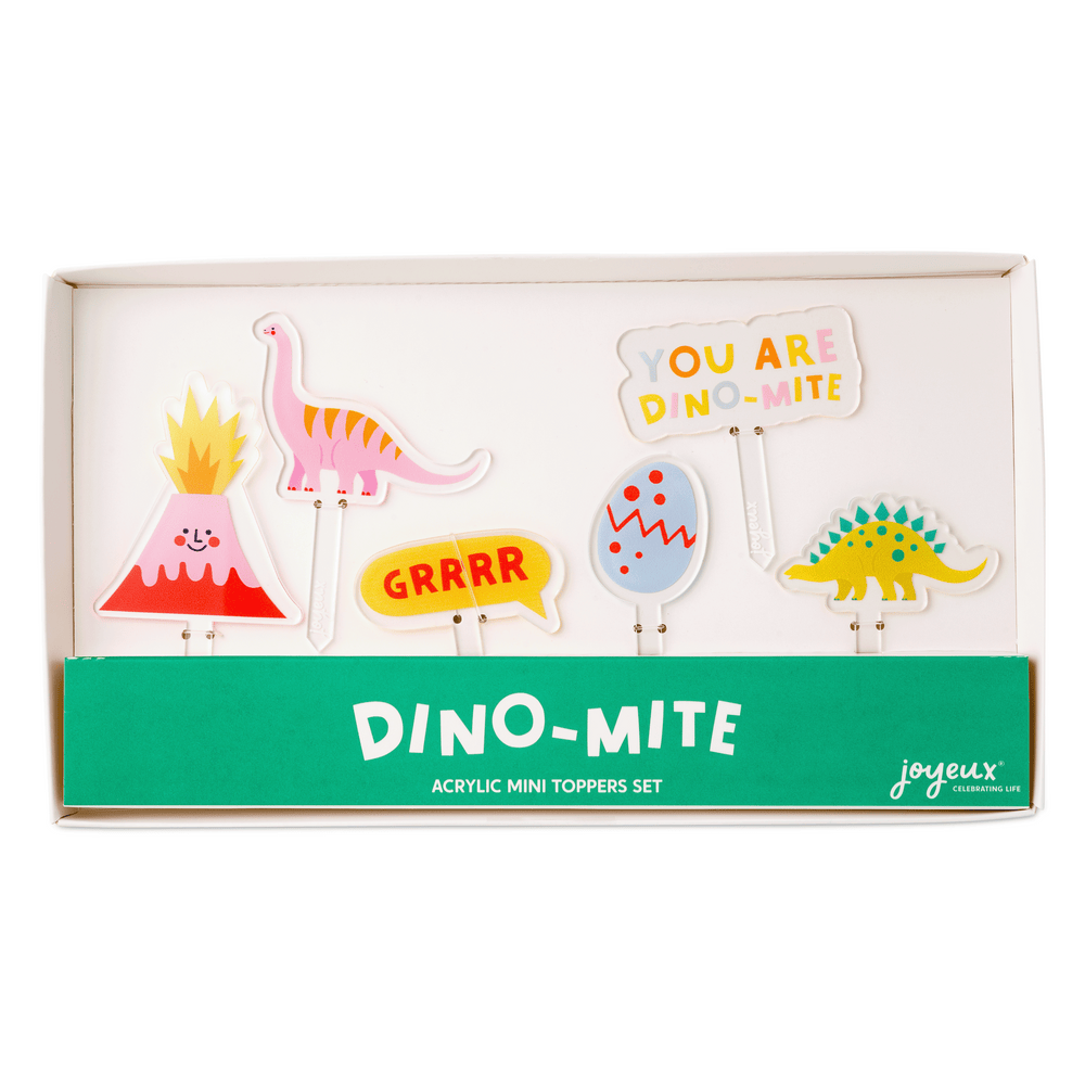 
            
                Load image into Gallery viewer, Dino-mite Dinasour Acrylic Mini Topper Set
            
        