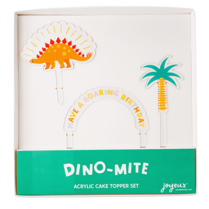 Dino-mite Dinasour Acrylic Cake Topper Set