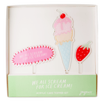 We All Scream For Ice Cream Acrylic Cake Topper Set