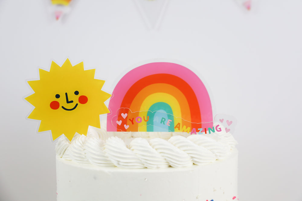 Unicorn Rainbow Cake Topper Printable Graphic by DSIGNS · Creative Fabrica