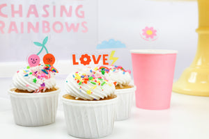 
            
                Load image into Gallery viewer, Chasing Rainbows Acrylic Mini Topper Set
            
        