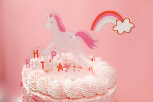 I Believe in Unicorns Acrylic Cake Topper Set