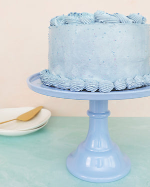 
            
                Load image into Gallery viewer, Wedgewood Blue Melamine Cake Stand- Large
            
        