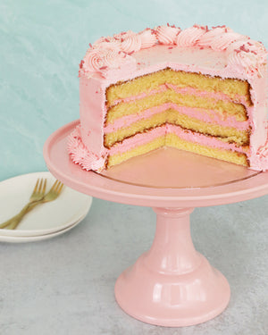 Peony Pink Melamine Cake Stand- Large
