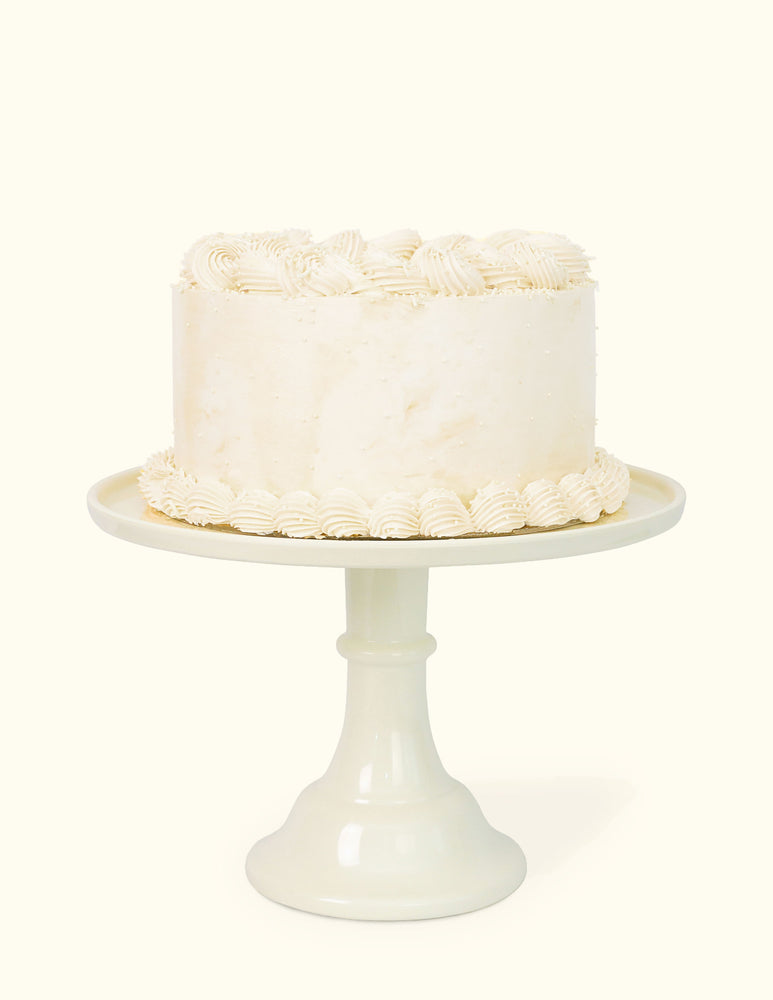Linen White Melamine Cake Stand- Large