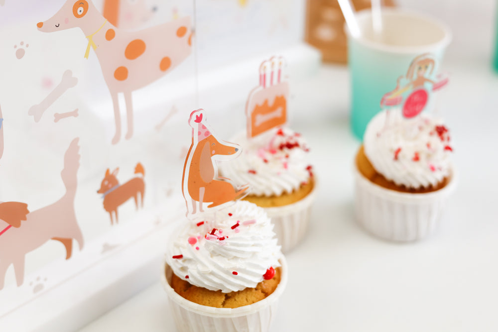 
            
                Load image into Gallery viewer, Let&amp;#39;s Pawty Acrylic Mini Topper Set
            
        