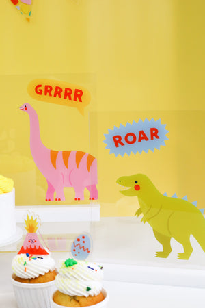 
            
                Load image into Gallery viewer, Roar Dino-Mite Acrylic Table Top Sign
            
        