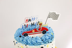 
            
                Load image into Gallery viewer, Speed Racer Acrylic Cake Topper Set
            
        