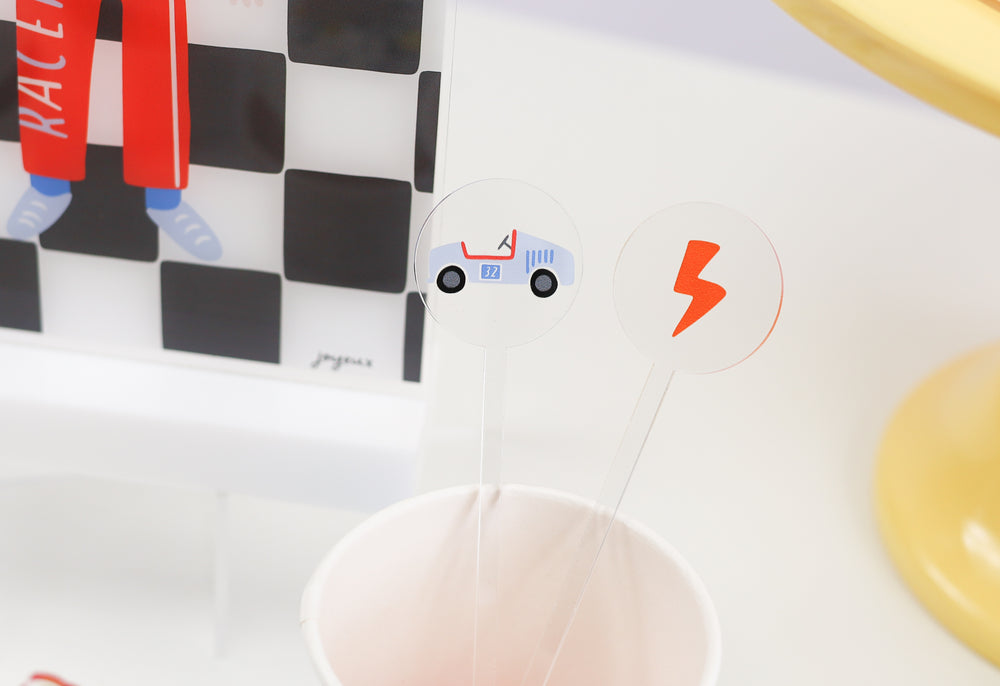 
            
                Load image into Gallery viewer, Speed Racer Acrylic Drink Stirrers
            
        