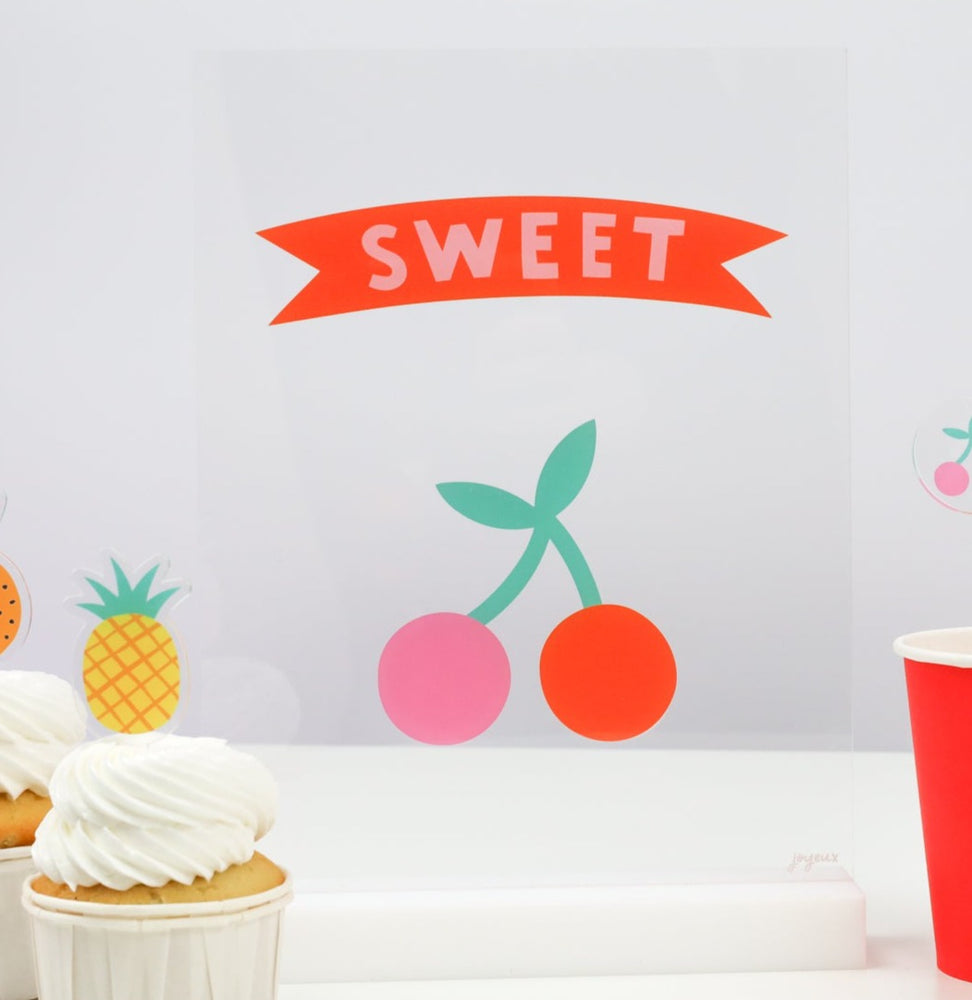 Sweet Cherry Acrylic Table Top Sign